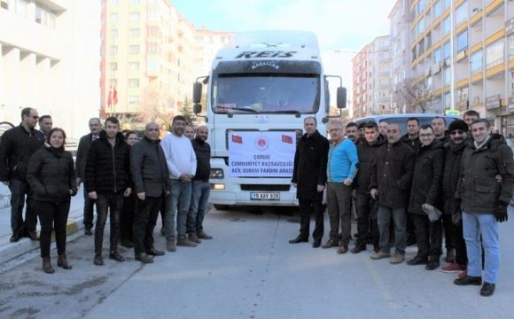 Çorum Cumhuriyet Başsavcılığı’ndan yardım tırı