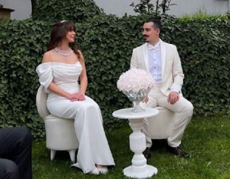Mina Büke ve Arda Boran çiftinin mutlu günü