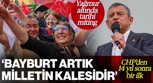 Bayburt'ta kale yıkıldı:CHP ezber bozdu