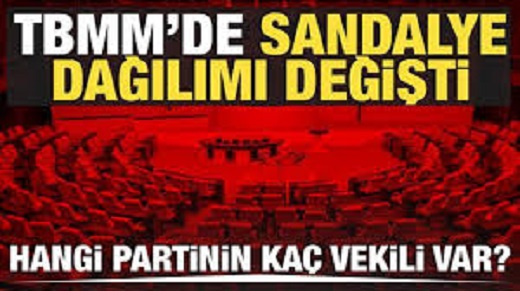TBMM'de sandalye dağılımı değişti!