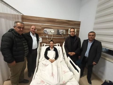 CHP'li Özlem Güngör'e geçmiş olsun ziyareti