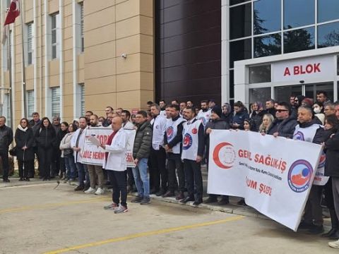 Çorum'da Aile Hekimleri'nden protesto eylemi