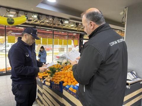 Çorum'da manavlara sıkı denetim!