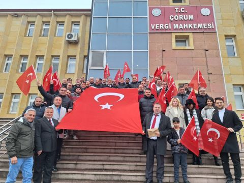 Çorum'da oda başkanlarından 'bayraklı' mesaj
