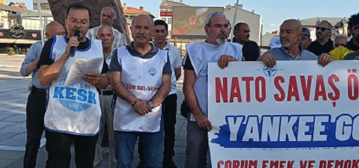 Çorum'da 'NATO'yu protesto ettiler