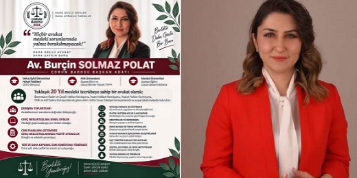 Burçin Solmaz Polat, Çorum Barosu'na aday