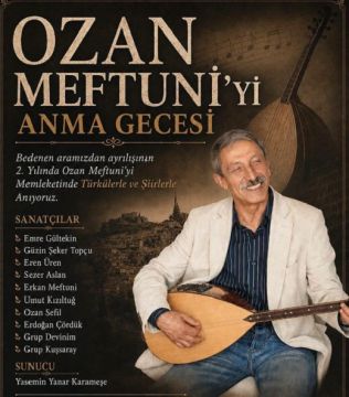 Ozan Meftuni Topçu Çorum'da anılacak